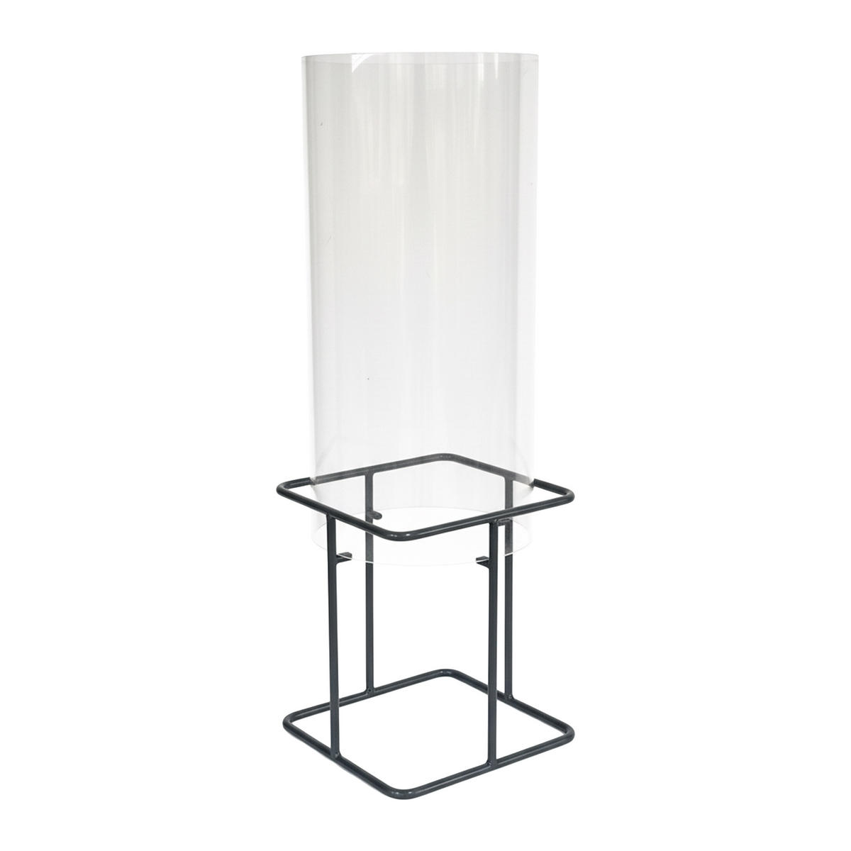 FISCHSÄULE - Transparent, Kunststoff/Metall (22/22/60cm) - Relaxdays