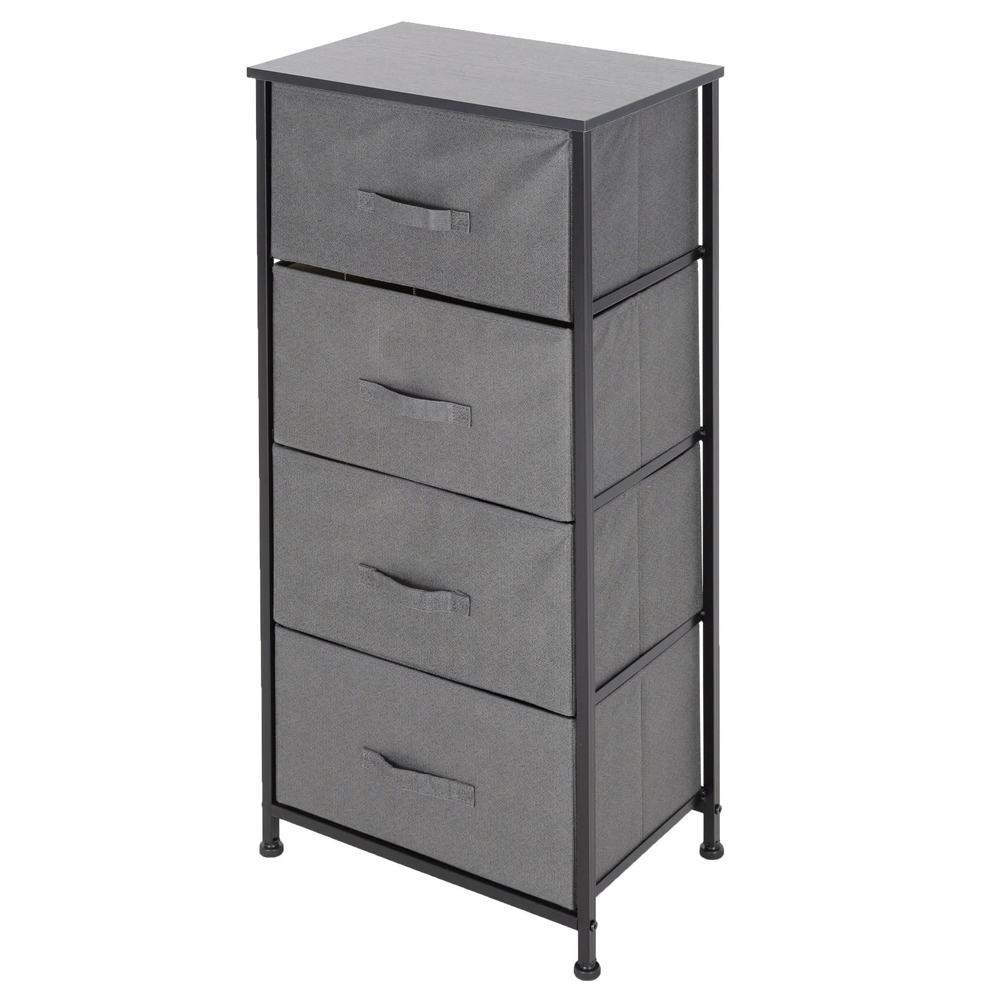 ML-DESIGN SKŘÍŇKA se zásuvkami z látky 45 x 30 x 94 cm, šedá