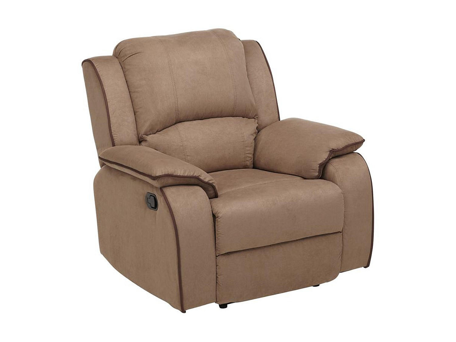 RELAXSESSEL Fernsehsessel - Microfaser - Taupe - HERNANI - Braun, Textil (96/99/100cm) - Vente-Unique