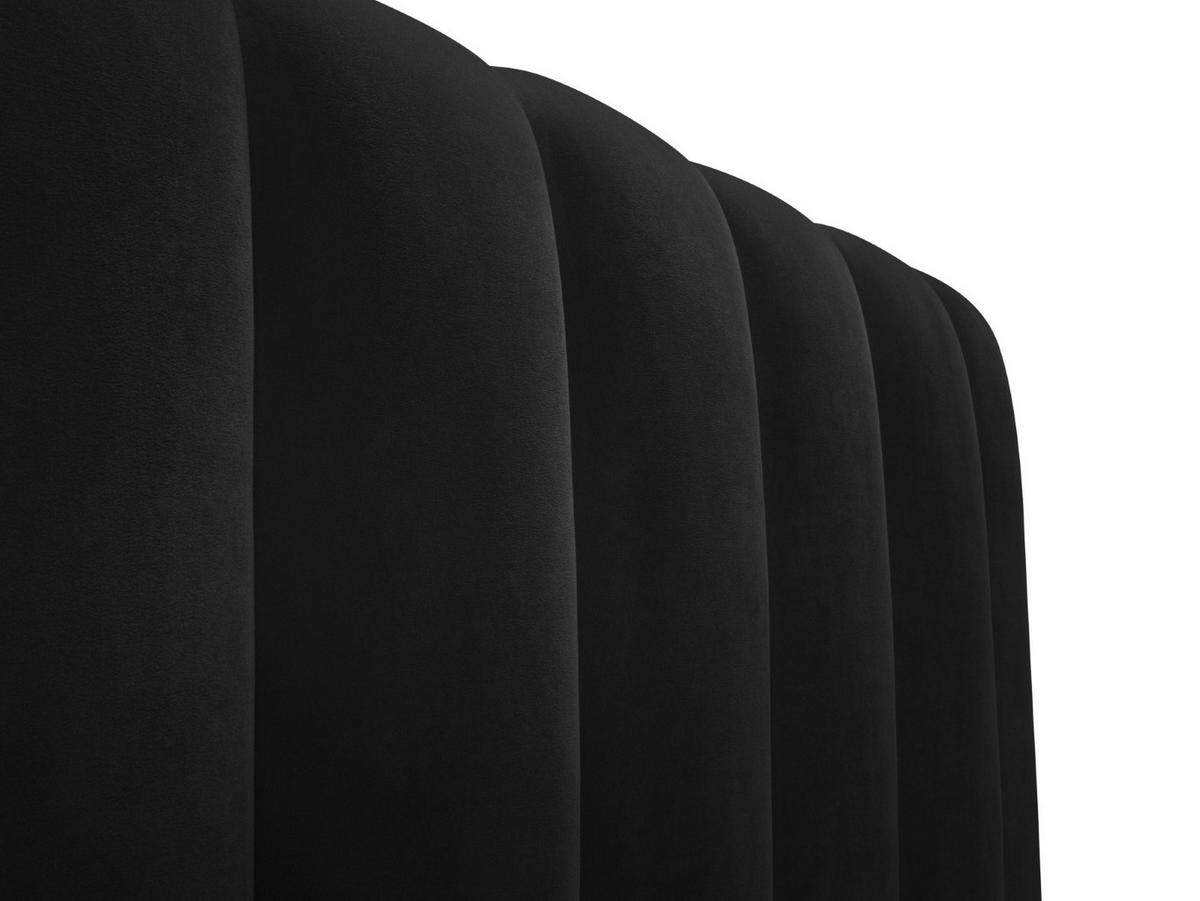 BETT mit Bettkasten und Kopfteil Kelp aus Samt schwarz 200x200cm - Schwarz, Textil (200/200cm) - Micadoni