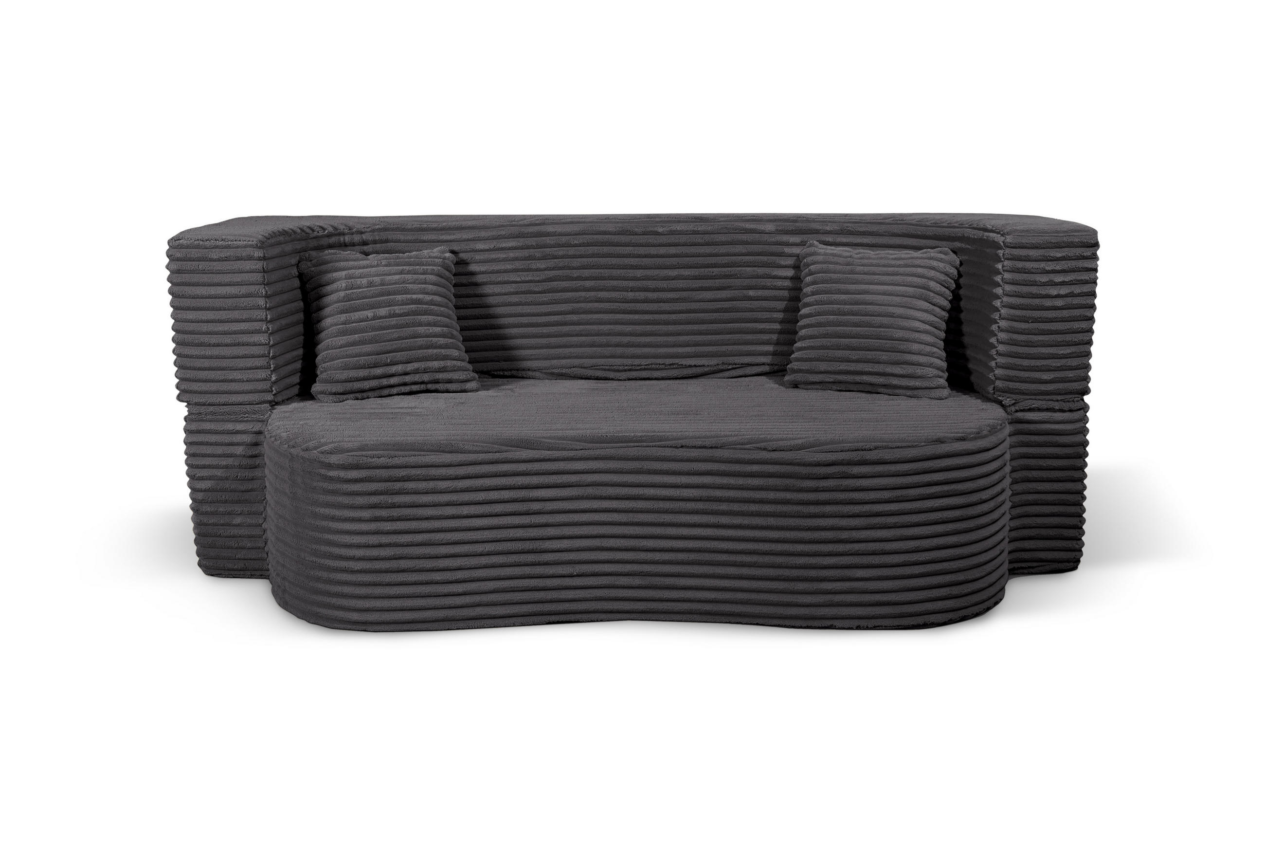 SCHLAFSOFA MYFOAM, Sofa mit Schlaffunktion, Farbe: Grau, Cordstoff - Grau, Textil (200/80/72cm) - Storez24