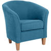 SESSEL Karine Bezug Veloursstoff Buche natur / petrol - Blau, Kunststoff (70/74/70cm) - 58aufmkessel