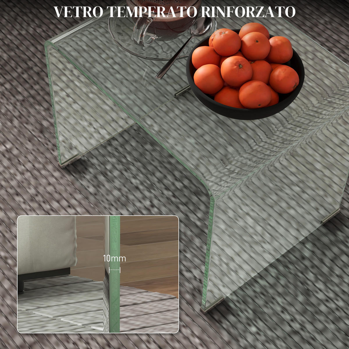 BEISTELLTISCH Transparent 1 Stück - Transparent, Kunststoff (50/40/45cm) - GiPP