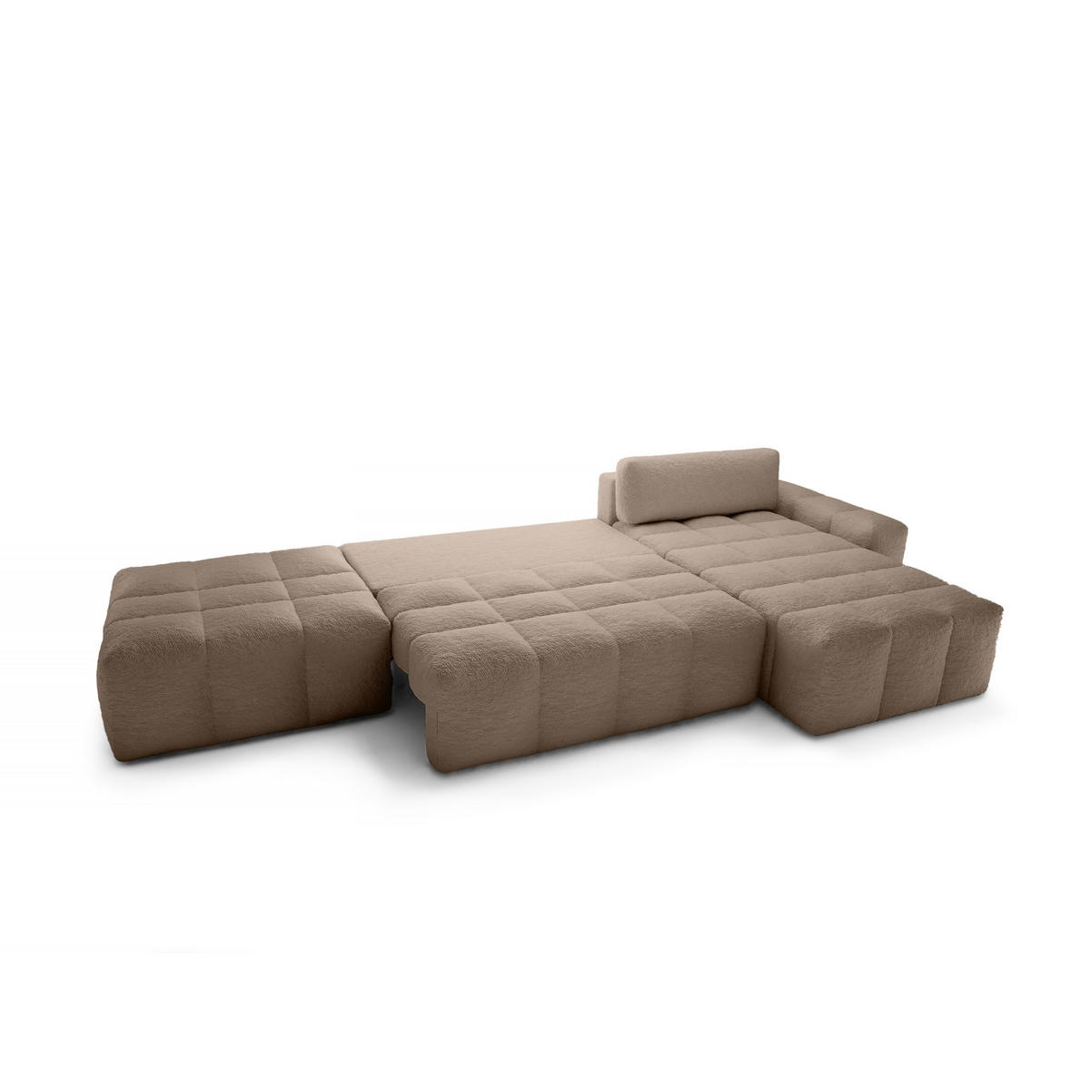 ECKSOFA mit Schlaffunktion Liptitz La, Brown - Braun, Textil (100/363cm) - Fedve