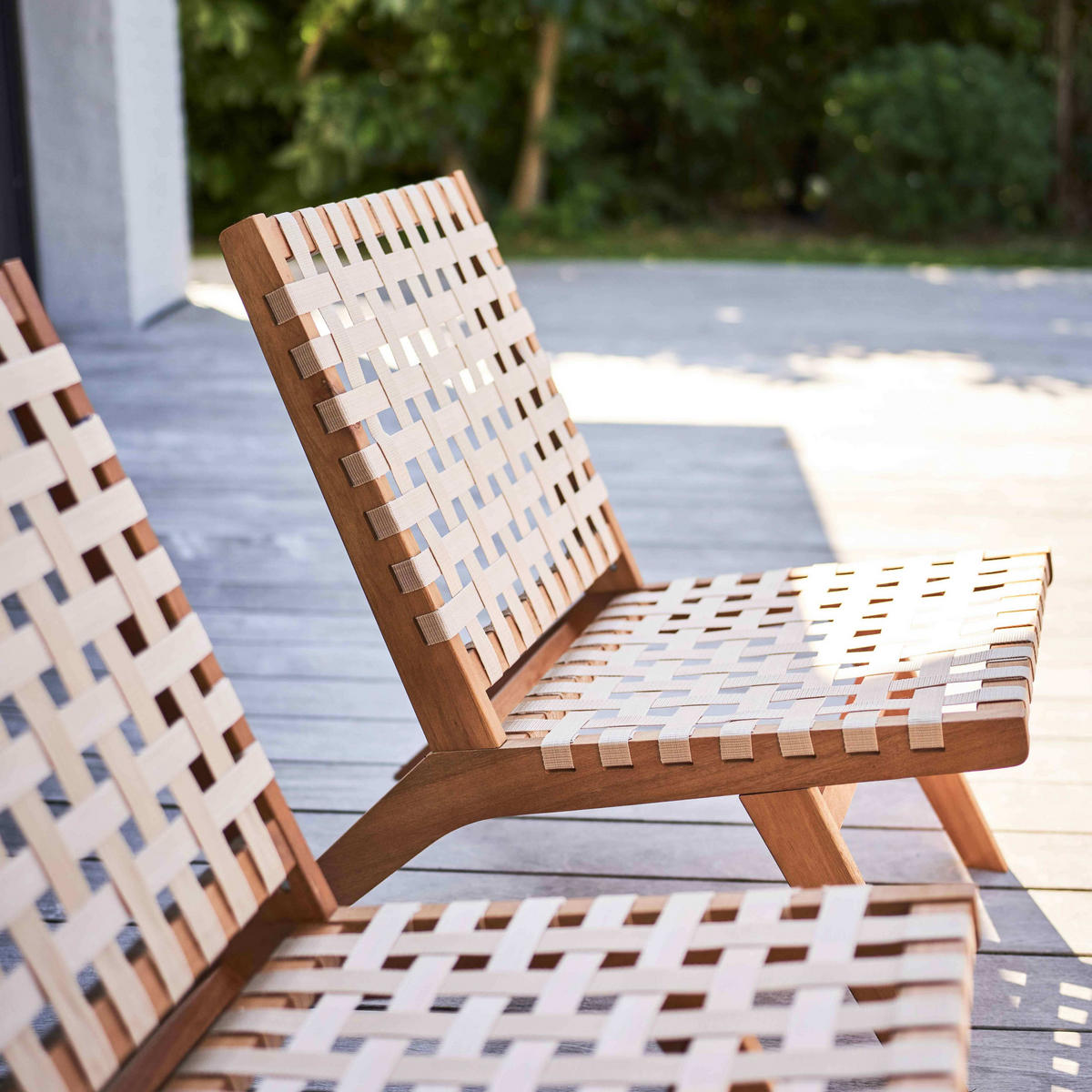RELAXSESSEL 2-tlg., Taupe - Taupe, Holz (80/78/52cm) - Oviala