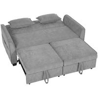 BÄDDSOFFA i polyester, grå - Grå, Textil/Plast (89/85/167cm) - HOMCOM