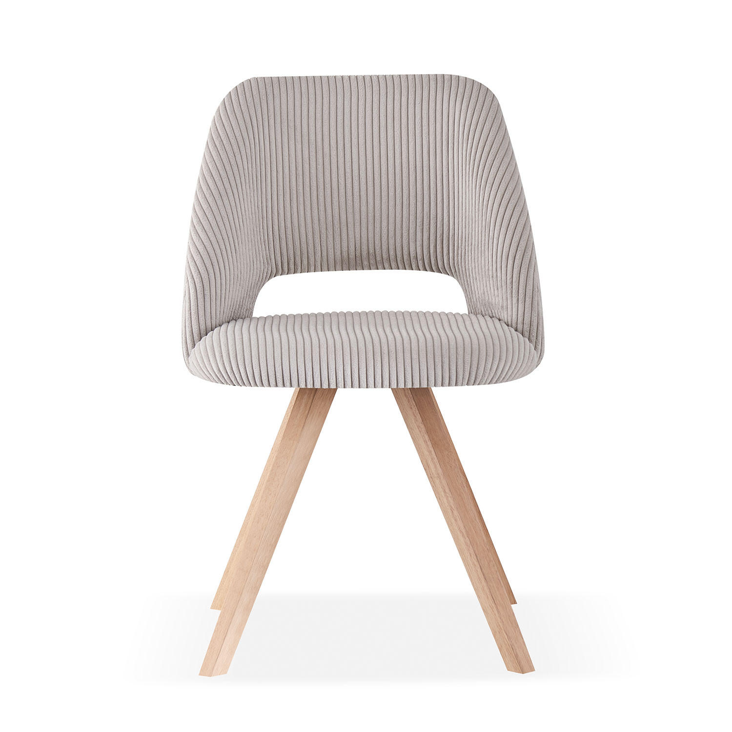 STUHL MARY Grau 2 Stück - Grau, Eichenholz/Textil (53/81/59cm) - B&D Home