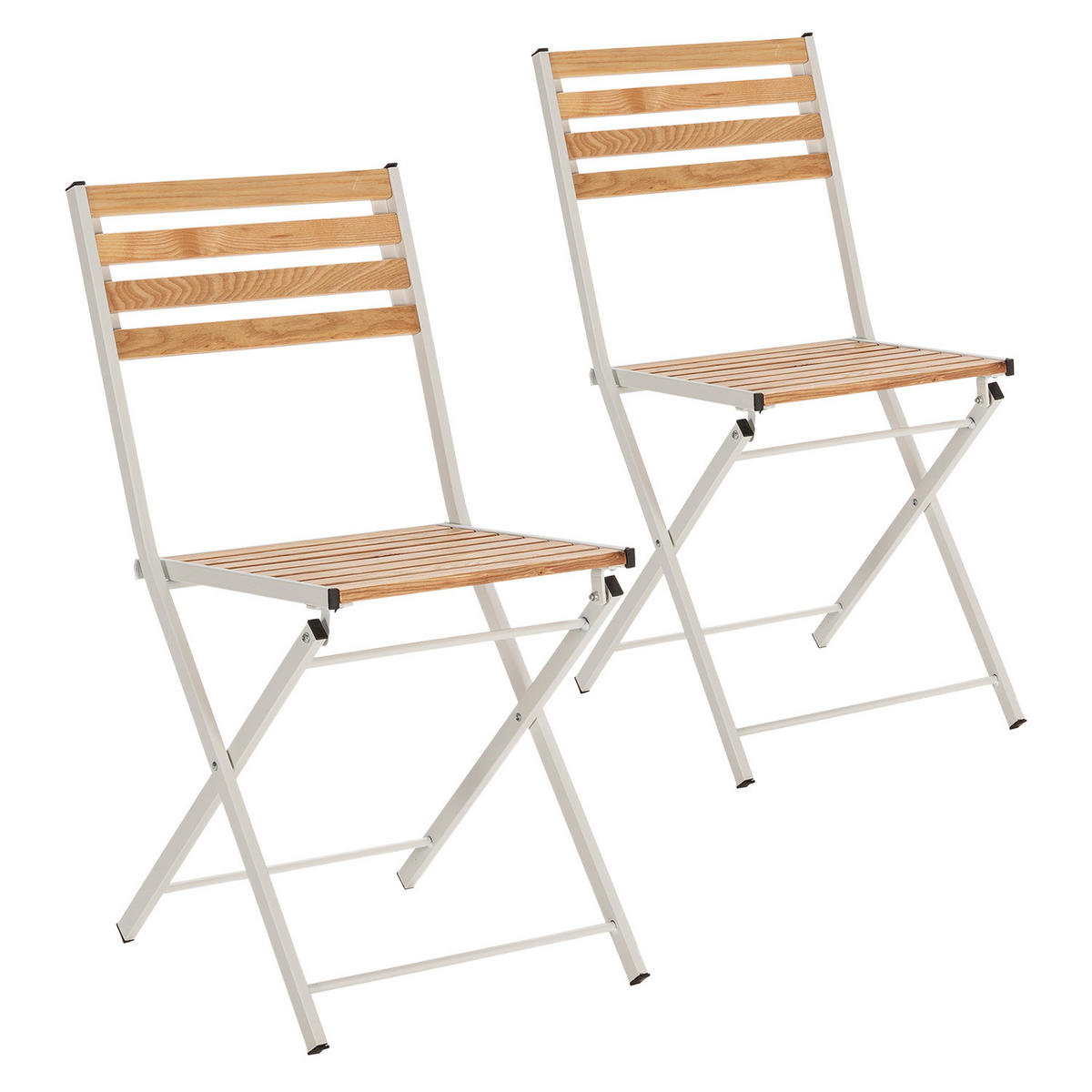 GARTENKLAPPSTUHL-SET Ambar Metall - Weiß, Metall (41/80/54cm) - VS Venta-stock