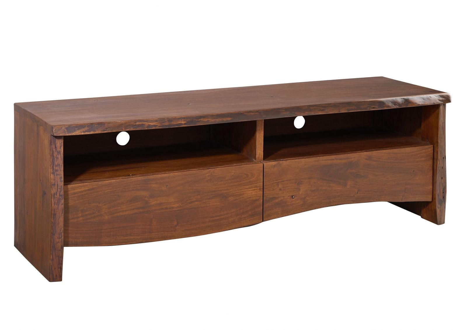 TV-BOARD Akazie 151x45x50 braun lackiert PURE ACACIA #208 - Braun, Holz (151/50/45cm) - Massivmoebel24