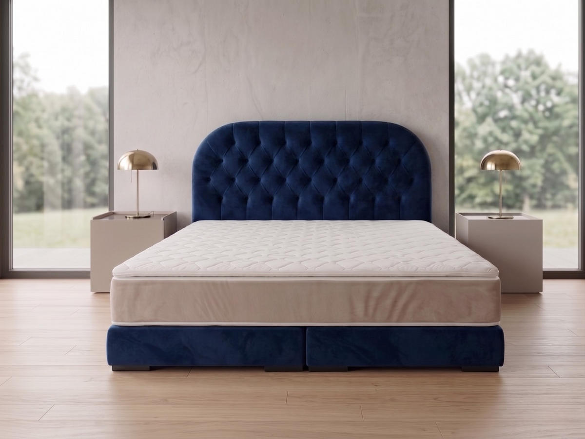POLSTERBETT LEON4 140x 200 cm Farbe: Blau - Blau, Textil (140/200cm) - A&J MöbelLand