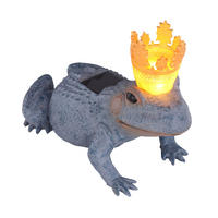 LED AUSSENLEUCHTE Froschkönig Grau Gold - Grau, Kunststoff (31/18/22cm) - Globo Lighting