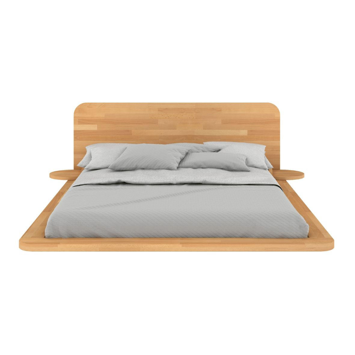 MASSIVHOLZBETT Japandic 180/200, schwebende Optik, Buche - lackiert, Naturfarben - Buchefarben, Holz/Buchenholz (180/200cm) - Kayani