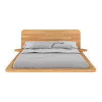 MASSIVHOLZBETT Japandic 180/200, schwebende Optik, Buche - lackiert, Naturfarben - Buchefarben, Holz/Buchenholz (180/200cm) - Kayani