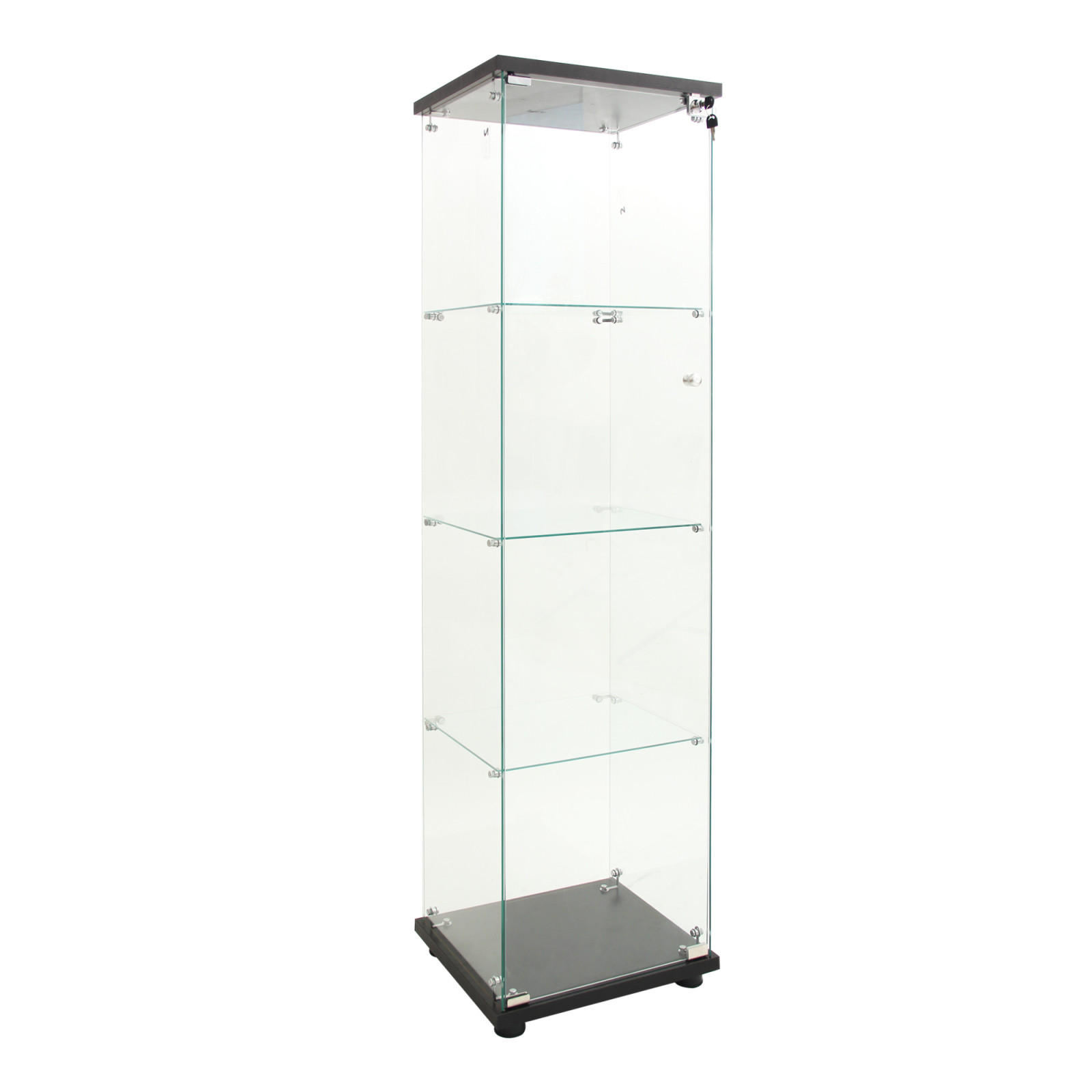 LED Vitrinenschrank Schwarz 45/36/164 cm - Schwarz, Glas (36/164/45cm) - PARAFTA HOME