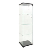 LED Vitrinenschrank Schwarz 45/36/164 cm - Schwarz, Glas (36/164/45cm) - PARAFTA HOME
