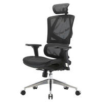 BÜROSTUHL MESH Schwarz - Schwarz, Textil (66/136/95cm) - SIHOO