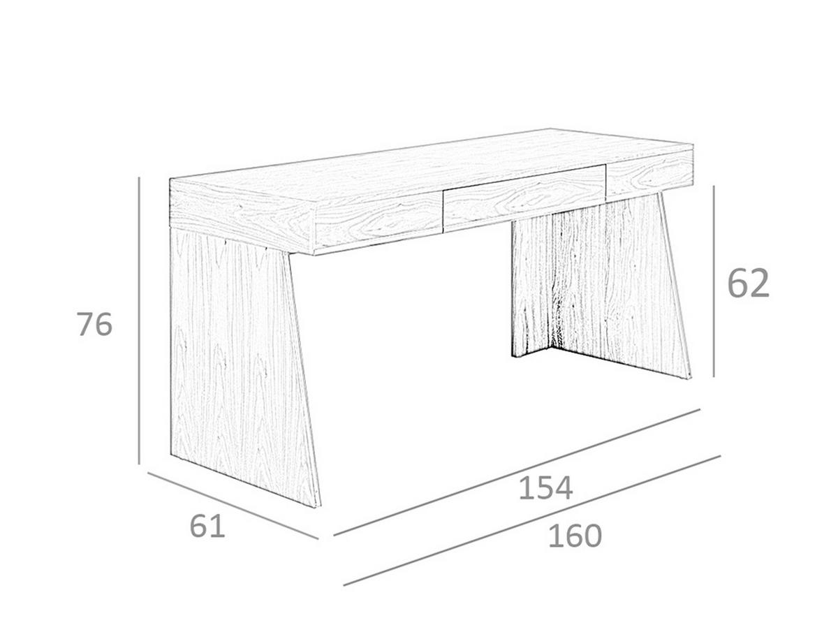 SCHREIBTISCH Walnuss Stahl 160/61/76 cm - Edelstahlfarben/Walnussfarben, Holz (61/160/76cm) - ANGEL CERDA