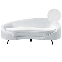 3-SITZER-SOFA Bouclé weiß/schwarz Savar - Schwarz/Weiß, Textil (183/69/84cm) - Beliani