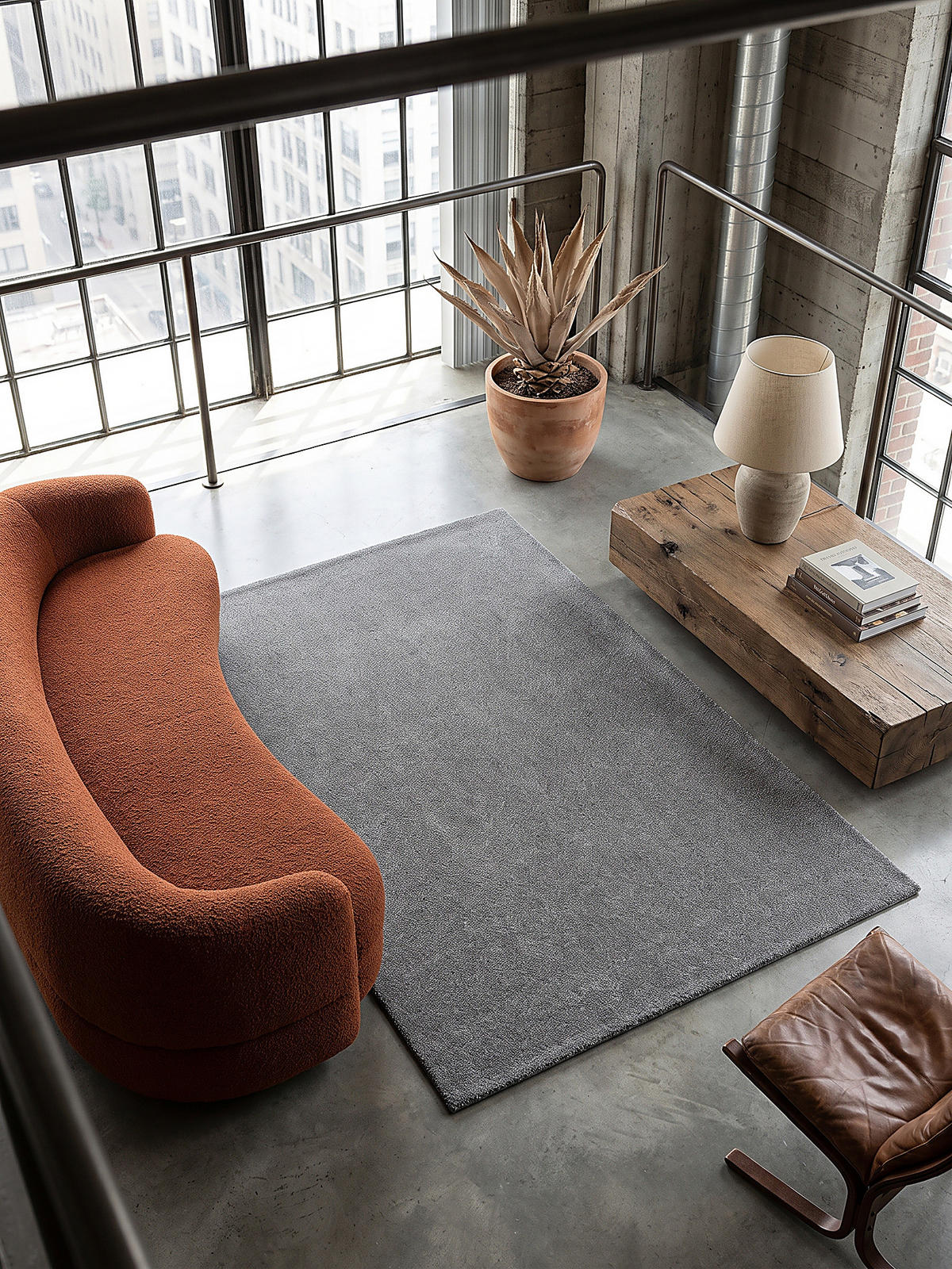 TEPPICH Hochflor ZINAL Uni Polyester Grau 80 x 150 cm - Grau, Textil (80/150cm) - KADIMA DESIGN