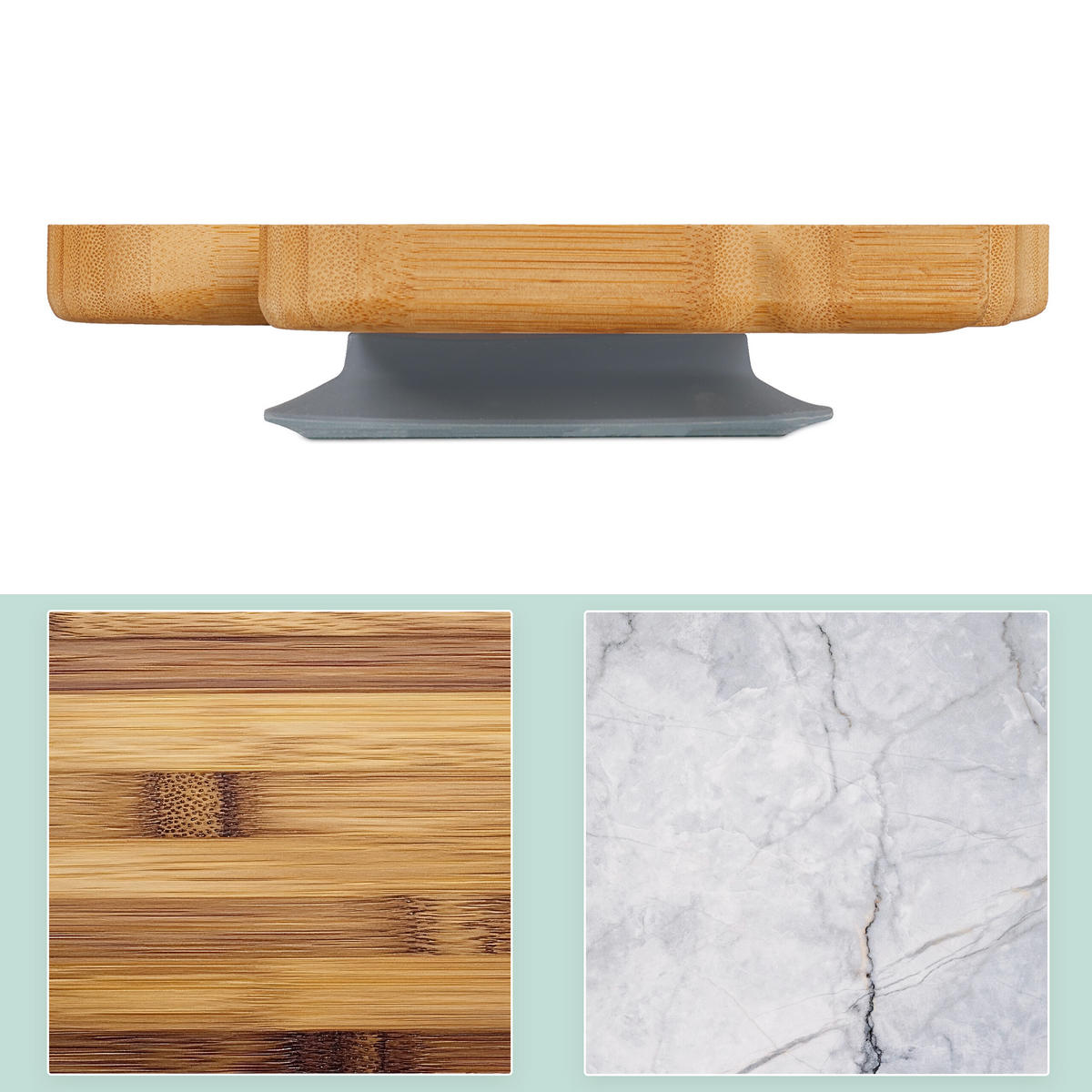 DETSKÉ menu - svetlohnedá, drevo/plast (21.5/3/18.5cm) - Relaxdays