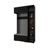GARDEROBEN-SET 236,7/140/47 - Schwarz/Grau, Holz/Metall (140/236.7/47cm) - Abiks Möbel