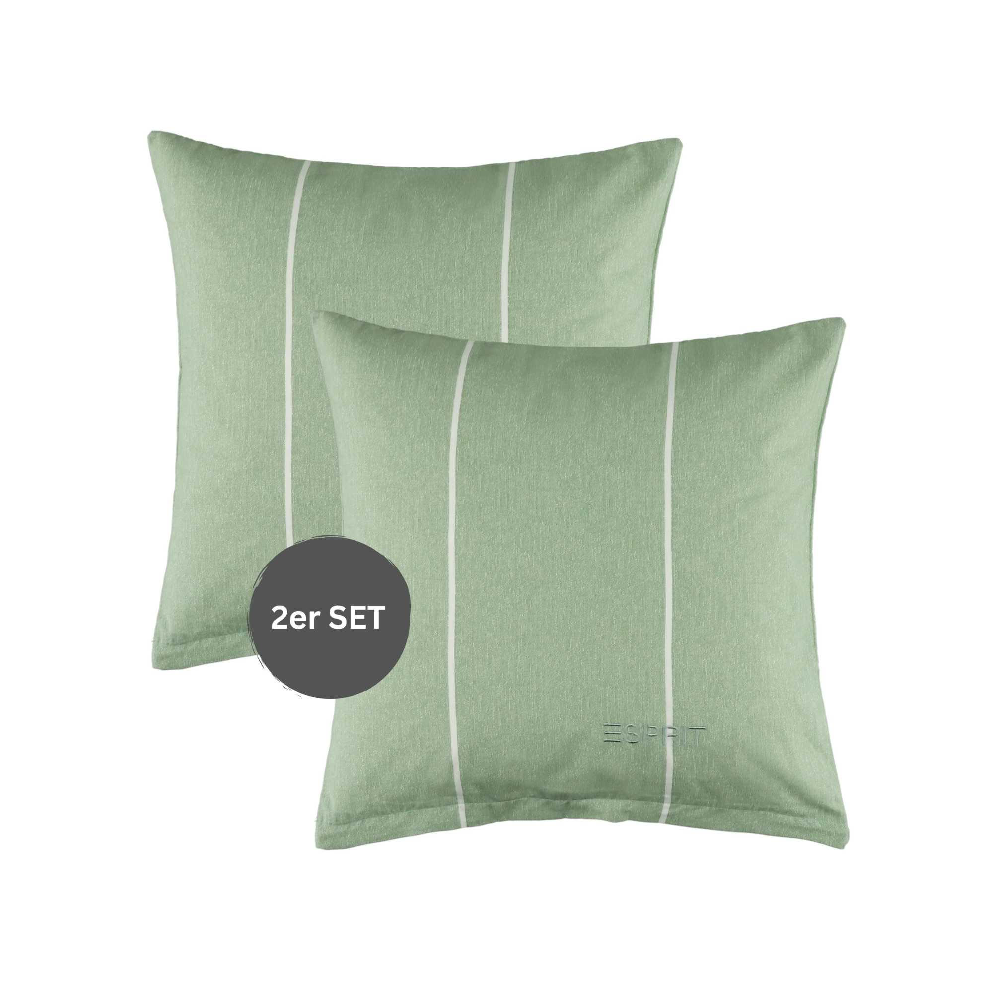 RENFORCÉ KISSENBEZÜGE HARPLINES - Grün, Textil (40/40cm) - Esprit
