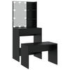 SCHMINKTISCH Dugan 60/40/140 cm - Schwarz, Holzwerkstoff (60/140/40cm) - Nettlife
