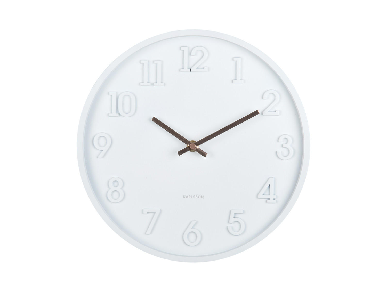 WANDUHR Calma 3.8/30/30 cm - Weiß, Kunststoff (30/30/3.8cm) - Karlsson
