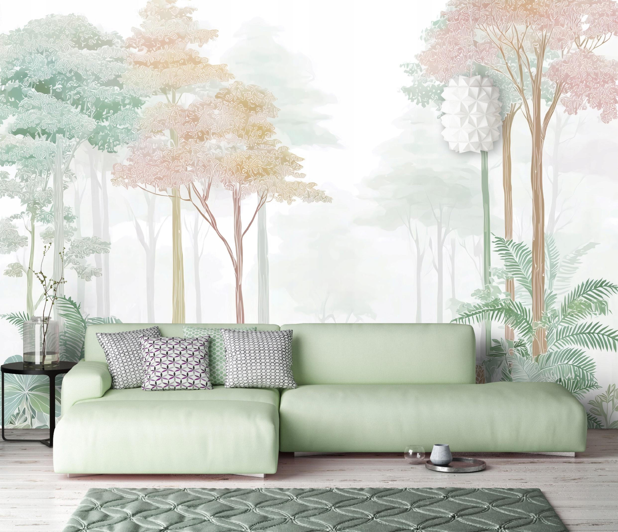 FOTOTAPETE Wald Bäume Grün 250x175 cm - Multicolor, Papier (250/175cm) - Wallarena
