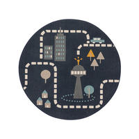 KINDERTEPPICH Juno Blau ø 120 cm rund - Blau, Textil (120/120cm) - Lytte