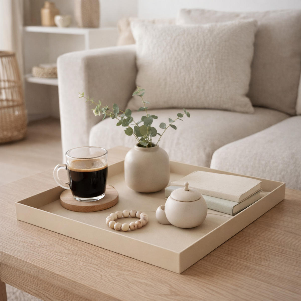 TABLETT Brew Beige - Beige, Metall (40/3/40cm) - LOFT42