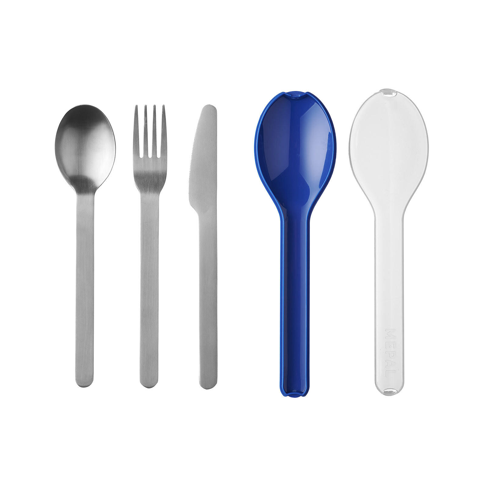 BESTECK-SET Ellipse Vivid Blue - Blau, Metall - Mepal