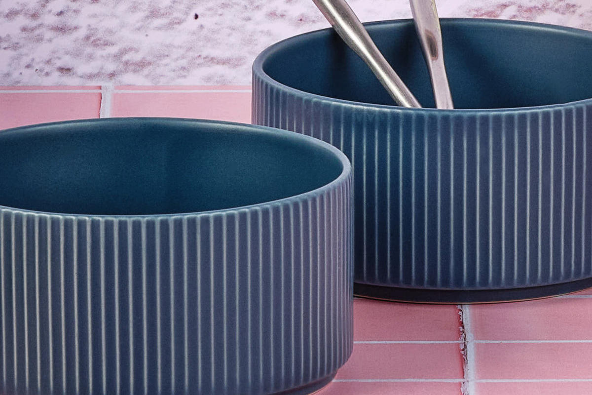 SCHALEN Scandi Ø12cm - 4er-Set - Marineblau - Blau, Keramik (12cm) - Björn