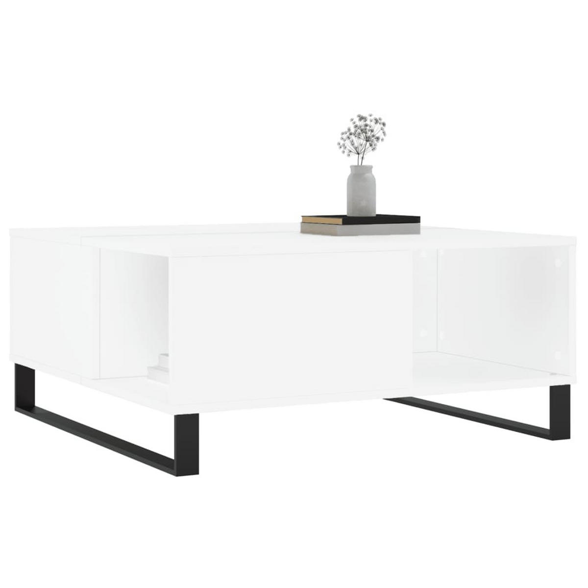 COUCHTISCH Weiß 80x80x36,5 cm Holzwerkstoff - Weiß, Holzwerkstoff (80/80/36.5cm) - furnicato