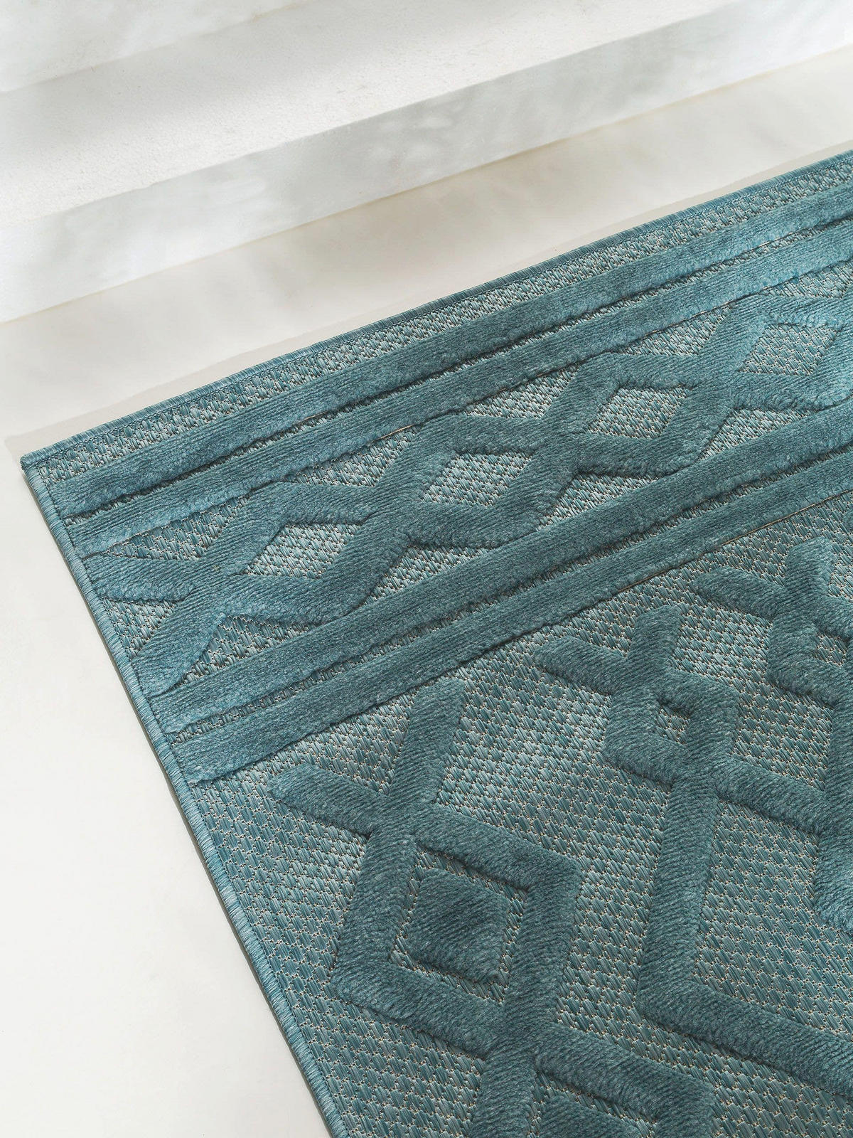OUTDOORTEPPICH Bonte Türkis 160x230 cm - Türkis, Textil (160/230cm) - benuta Nest