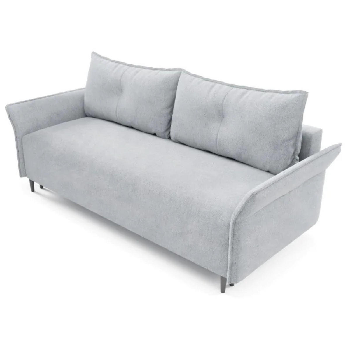 SCHLAFSOFA Ashton, Sofa mit Schlaffunktion und Bettkasten, Farbe: Grau, Veloursstoff - Grau, Textil (235/100/86cm) - Sepro Meble