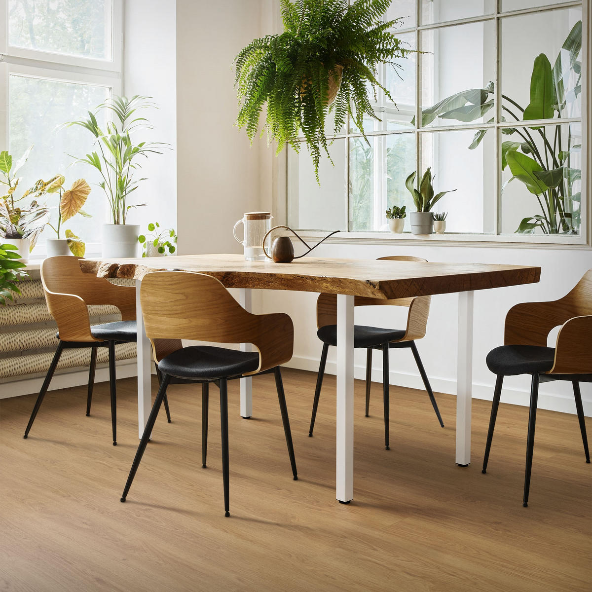 TISCHBEINE 4er Set I-Design H:72 cm Weiß 4x4 cm - Weiß, Metall (4/72/4cm) - ML-DESIGN