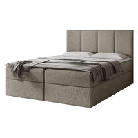 BOXBETT Rebos Boucle - H3 - Hellbraun, Holz/Textil (180/200cm) - MIRJAN24