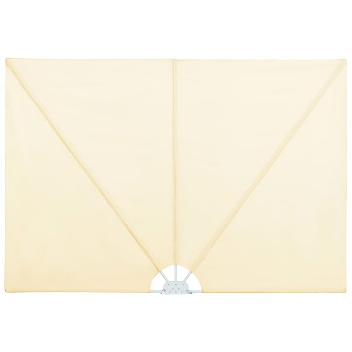 FALTBARER Terrassen-Seitenfächer Creme 240x160 cm - Creme, Textil (240/160/160cm) - furnicato