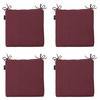 SITZKISSEN Canvas 40/40 cm 4er-Set - Dunkelrot, Textil (40/4/40cm) - Madison