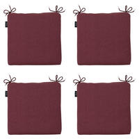 SITZKISSEN Canvas 40/40 cm 4er-Set - Dunkelrot, Textil (40/4/40cm) - Madison