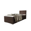 BOXBETT ZILANO 1 mit Matratze H3 und Topper 90x200 Cosmic 800 - Dunkelbraun, Holz/Textil (90/200cm) - Bedante