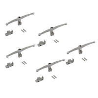 GLASBÖDEN für die Struktur Zero, ohne Glas, Zamak, Steingrau lackiert 5er-set - Grau, Kunststoff (4.1/10/20cm) - EMUCA