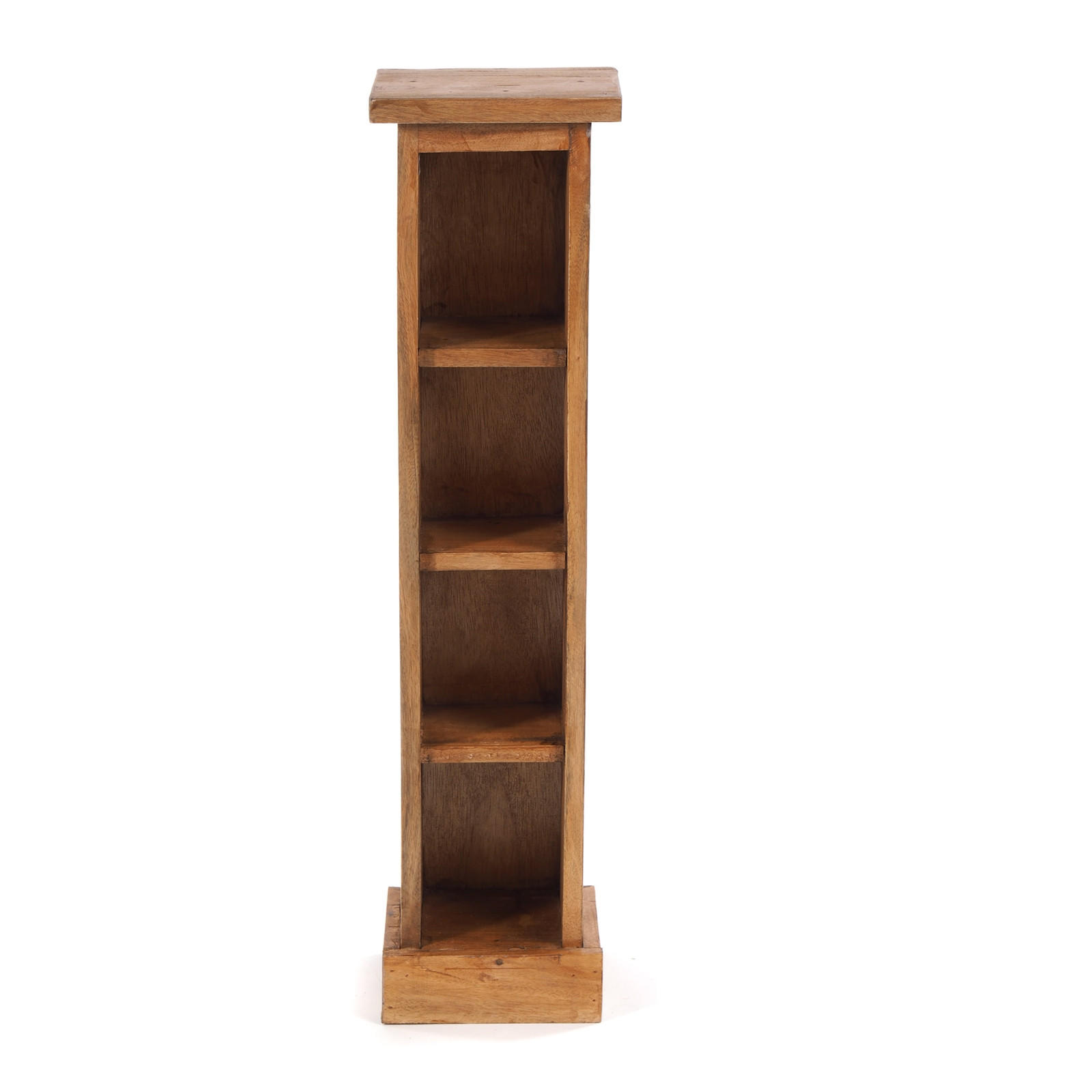 CD REGAL TOWER Mahagoni Massivholz, 4 Fächer 08 honigfarben gewachst - Honig, Holz (16/76/15cm) - DESIGN DELIGHTS