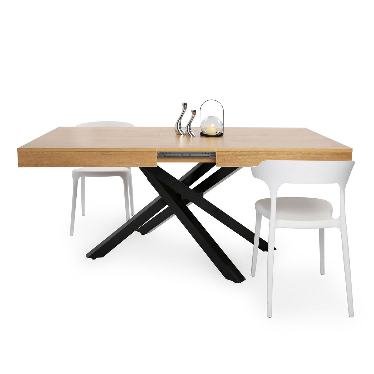 ESSTISCH Ausziehbar 140 bis 170 cm in Eiche hell - Eichefarben, Holzwerkstoff (140/90/75cm) - Home Collective