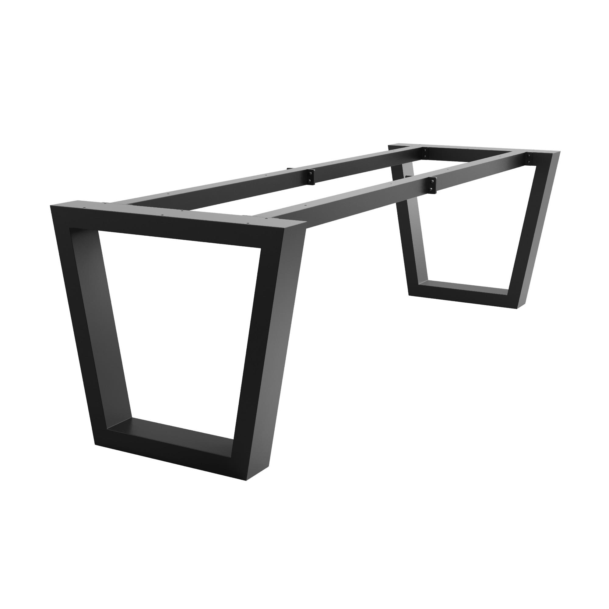 TISCHBEINE Atria Extreme Schwarz Metall 260/80/72 cm - Schwarz, Metall (80/72/260cm) - Metalo Pro