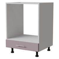HERDUMBAUSCHRANK Bari D11K/60 Weiß / RAL 4009 pastellviolett 60 / 50 / 82cm - Violett/Weiß, Holz/Holzwerkstoff (60/82/50cm) - Feldmann-Wohnen