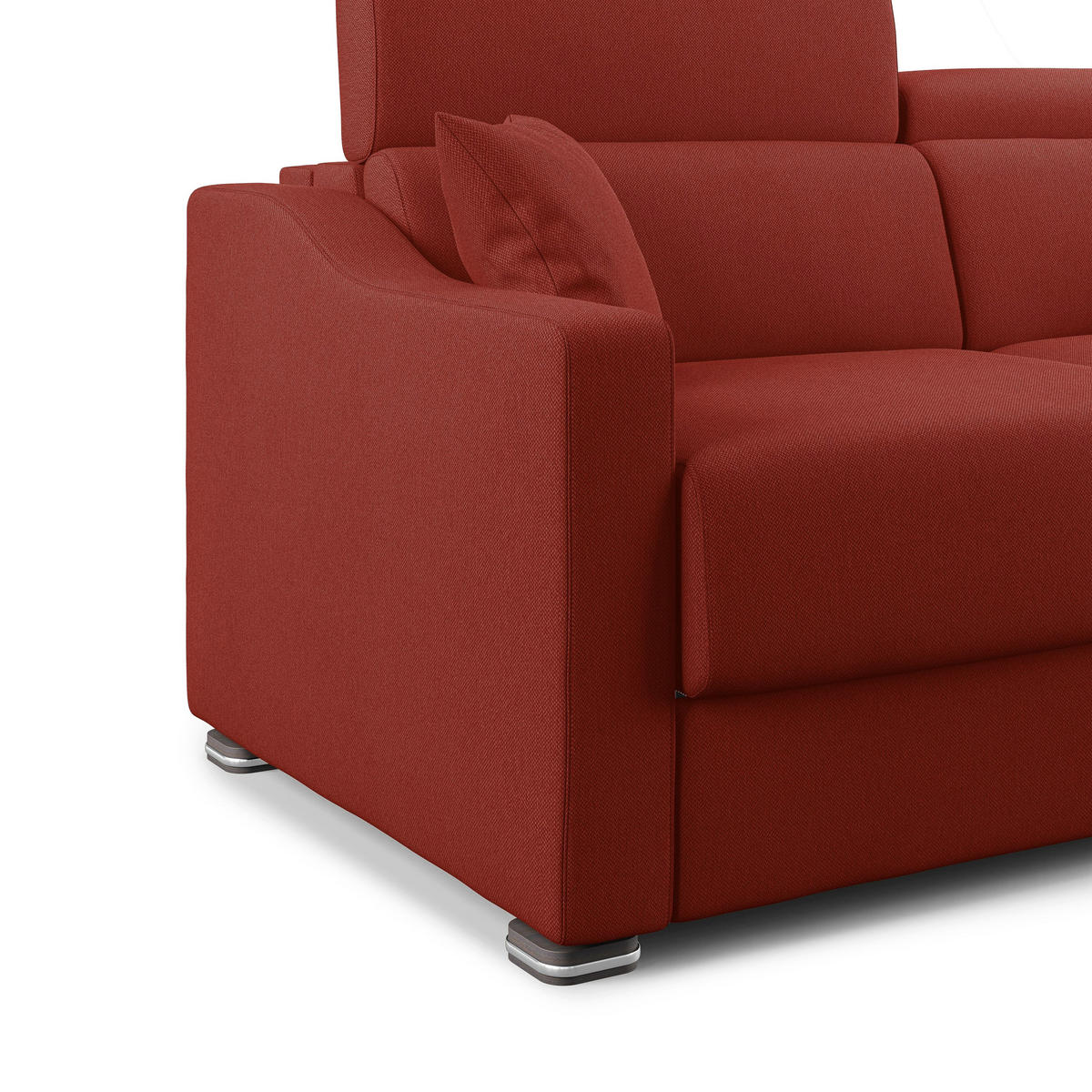 SCHLAFSOFA Amber - Rot, Textil (171/100/98cm) - Divani.store