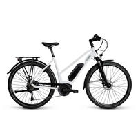 E-TREKKING 500 Lady E-Bike White 10 Gang 28 Zoll Gr: 48cm & 53cm - Weiß, Metall (48cm) - Hawk Bikes