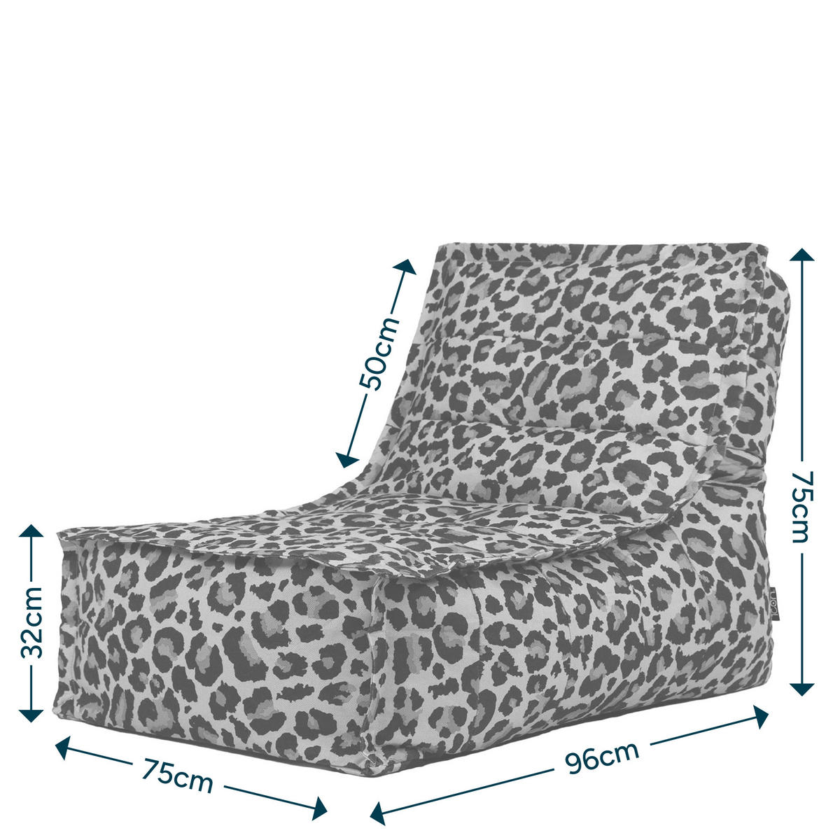 SITZSACK Liege Dolce Leopard - Multicolor, Textil (75/75/96cm) - icon